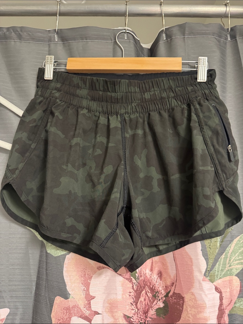 lululemon athletica Green Camo Athletic Shorts